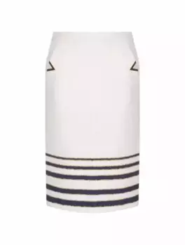 Твидовая юбка V-logo Valentino Garavani, белый