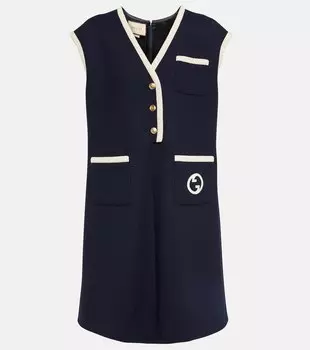 Твидовое мини-платье GUCCI, синий
