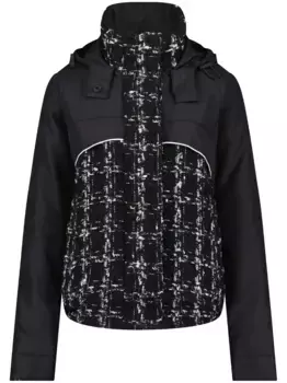 Твидовое пальто с капюшоном Giambattista Valli, черный