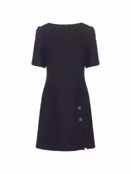 Твидовое платье 4G Givenchy, тёмно-синий