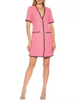 Твидовое платье-футляр Alexia Admor, розовый