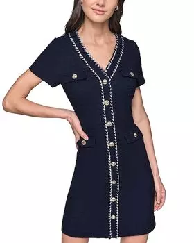 Твидовое платье-футляр KARL LAGERFELD PARIS, синий