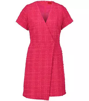 Твидовое платье Hugo, розовый