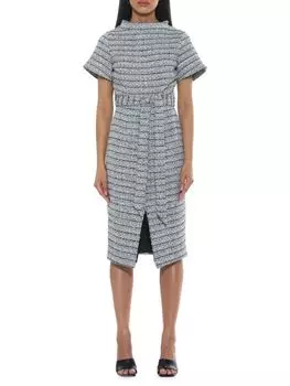 Твидовое платье мидакси в стиле ретро Rita Alexia Admor, цвет Black White