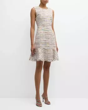 Твидовое платье миди без рукавов Roe Kobi Halperin, цвет Rainbow