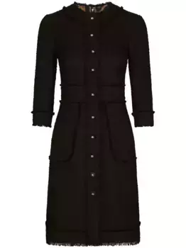 Твидовое платье миди DOLCE & GABBANA, черный