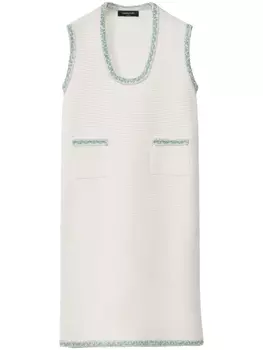 Твидовое платье миди Fabiana Filippi, белый