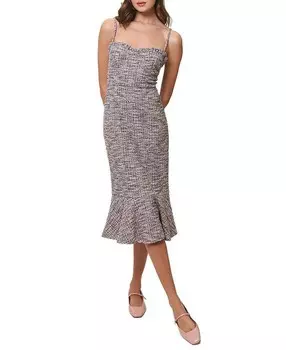 Твидовое платье миди Hutch Selene, мультиколор