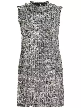 Твидовое платье мини Dolce & Gabbana, серый