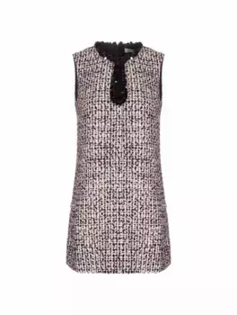 Твидовое платье мини Self-Portrait, мультиколор