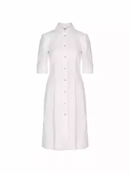 Твидовое платье-рубашка Dolce&Gabbana, белый