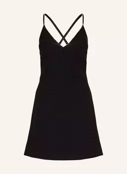 Твидовое платье с драгоценными камнями Sandro, черный