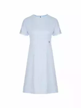 Твидовое платье с логотипом Dolce&Gabbana, синий