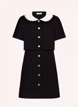 Твидовое платье Sandro, черный