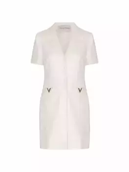 Твидовое платье-жакет Valentino Garavani, белый