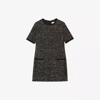 Твидовое тканое мини-платье Rime с короткими рукавами Claudie Pierlot, цвет divers