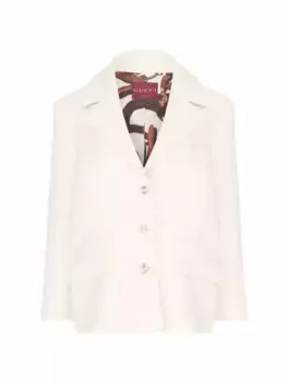 Твидовое укороченное пальто Gucci, белый