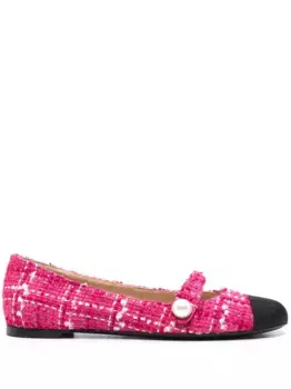 Твидовые балетки Roberto Festa, розовый