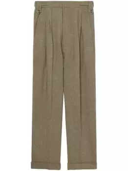 Твидовые брюки Biba узкого кроя Nanushka, нейтральный