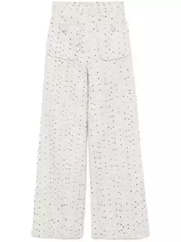 Твидовые брюки Elie Saab, белый