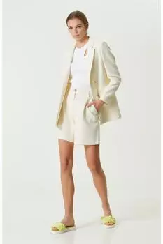 Твидовые шорты цвета экрю-дудочки Network, экрю