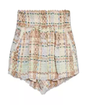 Твидовые шорты Miki Iro, мультиколор