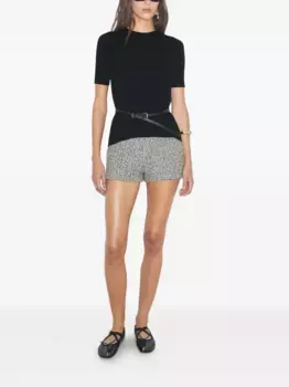 Твидовые шорты Tory Burch, черный