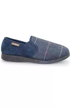 Твидовые тапочки Harrison Goodyear, темно-синий