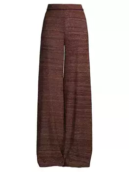 Твидовые вязаные широкие брюки Misook, мультиколор