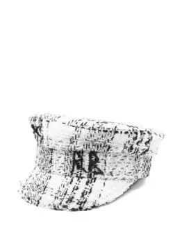 Твидовый берет в клетку Ruslan Baginskiy, черный