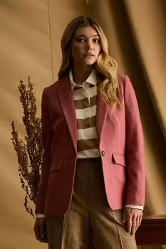 Твидовый блейзер Bramble Joules, розовый
