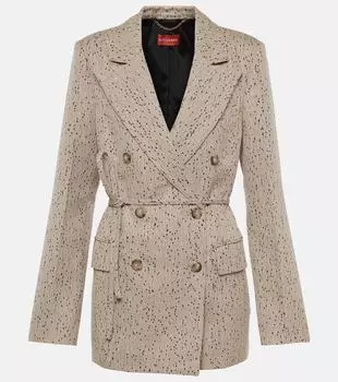 Твидовый блейзер hattson с пайетками Altuzarra, нейтральный
