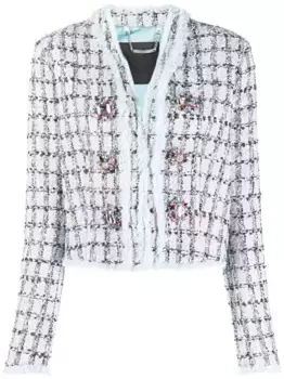 Твидовый блейзер Philipp Plein, синий