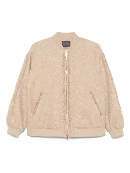 Твидовый бомбер Lorena Antoniazzi, нейтральный