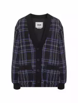 Твидовый кардиган MSGM, мультиколор