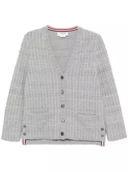 Твидовый кардиган THOM BROWNE, серый