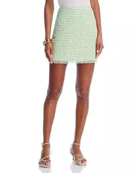 Твидовый мини-юбка AQUA, зеленый