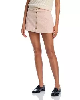 Твидовый мини-юбка FRAME, розовый