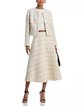 Твидовый пиджак AQUA, слоновая кость/кремовый