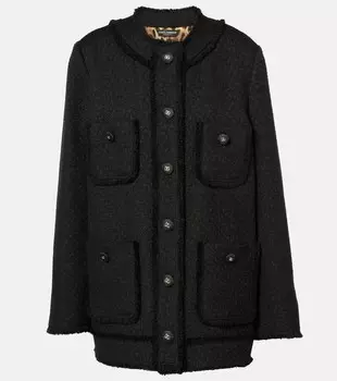 Твидовый пиджак Dolce&Gabbana, черный