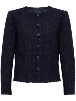Твидовый пиджак Emporio Armani, синий