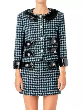 Твидовый пиджак Endless Rose, черный