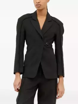 Твидовый пиджак GANNI, черный