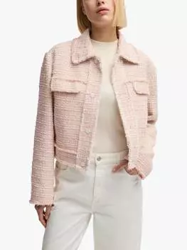 Твидовый пиджак jetona из букле HUGO BOSS, цвет Pale Pink