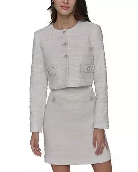 Твидовый пиджак KARL LAGERFELD PARIS, белый