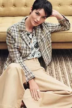 Твидовый пиджак Next, желтый