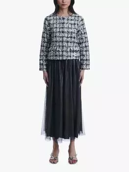 Твидовый пиджак с блестками James Lakeland, черный/белый