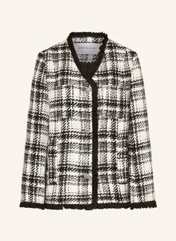 Твидовый пиджак с блестящей пряжей Mrs & Hugs, белый