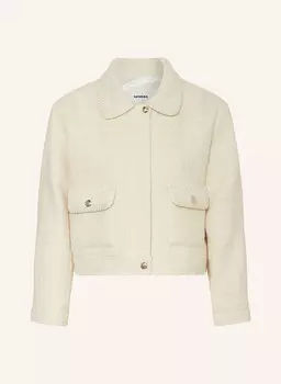 Твидовый пиджак Sandro, экрю