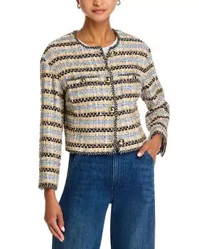 Твидовый пиджак «Сумира» Veronica Beard, мультиколор